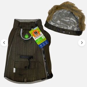 TOP PAW Reflective LED Pet Coat - Olive Green - Small - New with Tag